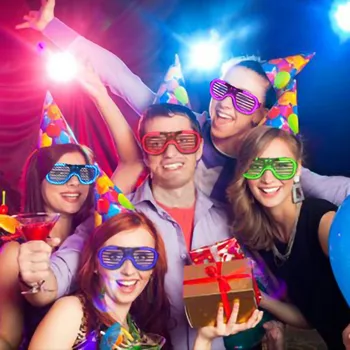 

12pcs LED Glasses Funny Party Light Up Glasses Rave Costume Party DJ Sunglasses Birthday Party Decor