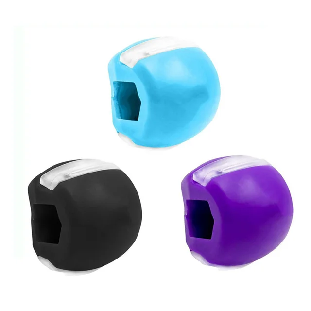Fitness Face Masseter Men Women Facial Pop Go Mouth Jawline Jaw Muscle Exerciser Chew Ball Bite Breaker Training Body Skin Package 5