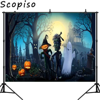 

Scopiso Halloween background horror photography decoration cartoon children celebrate ghost background wallpaper photo props