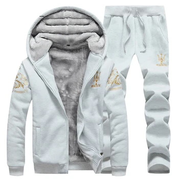 

Men's large size M-4XL New Men's Sets Autumn Sports Suit Sweatshirt + Track Pants Clothing For Men 2 pieces Sets Slim Outerwear