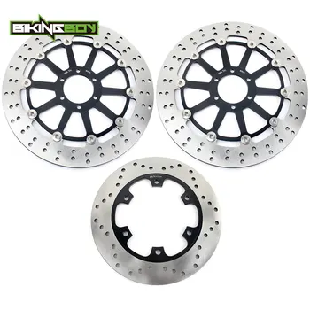 

BIKINGBOY Front Rear Brake Discs Rotors Disks for Yamaha XJR 400 FZR600R FZS FAZER 600 TDM 850 91-01 TRX850 95 96 97 98 99 00