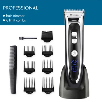 

Professional Hair Clipper Rechargeable Hair Trimmer for Men Cordless Electric Hair Cutting Machine with 6 Limit Combs 45D