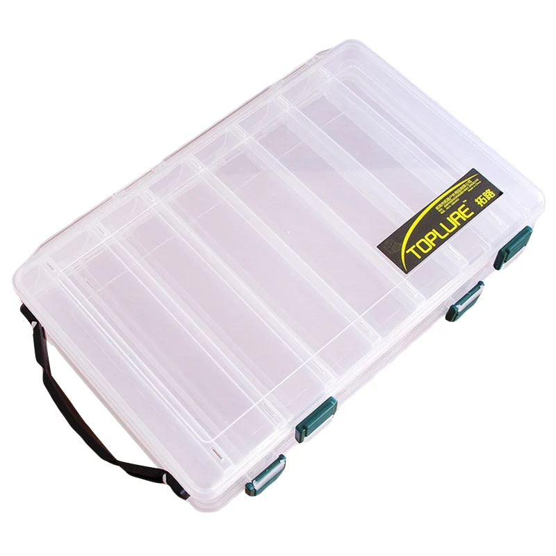 

Fishing Box Transparent Lightweight Double Sided Plastic Baits Holder Boxes Fly Fishing Tackle Storage Case Container Supplies A