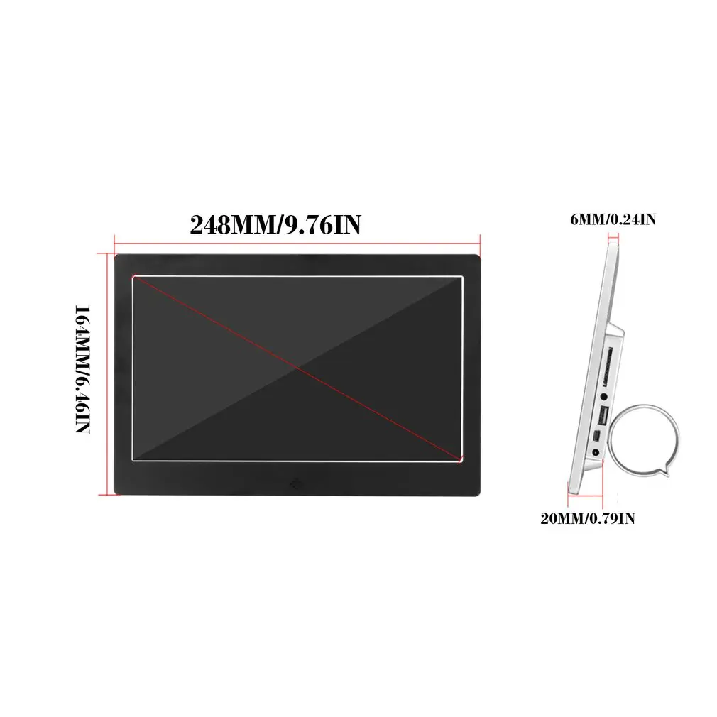10 дюймов Экран светодиодный Подсветка HD Цифровая фоторамка электронный альбом для фотографий Музыка Фильмы Функция, хороший подарок для ребенка