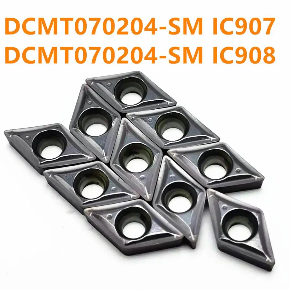 

Tungsten carbide DCMT070204 SM IC907 / IC908 internal turning tool CNC carbide insert DCMT 070204 turning tool CNC blade