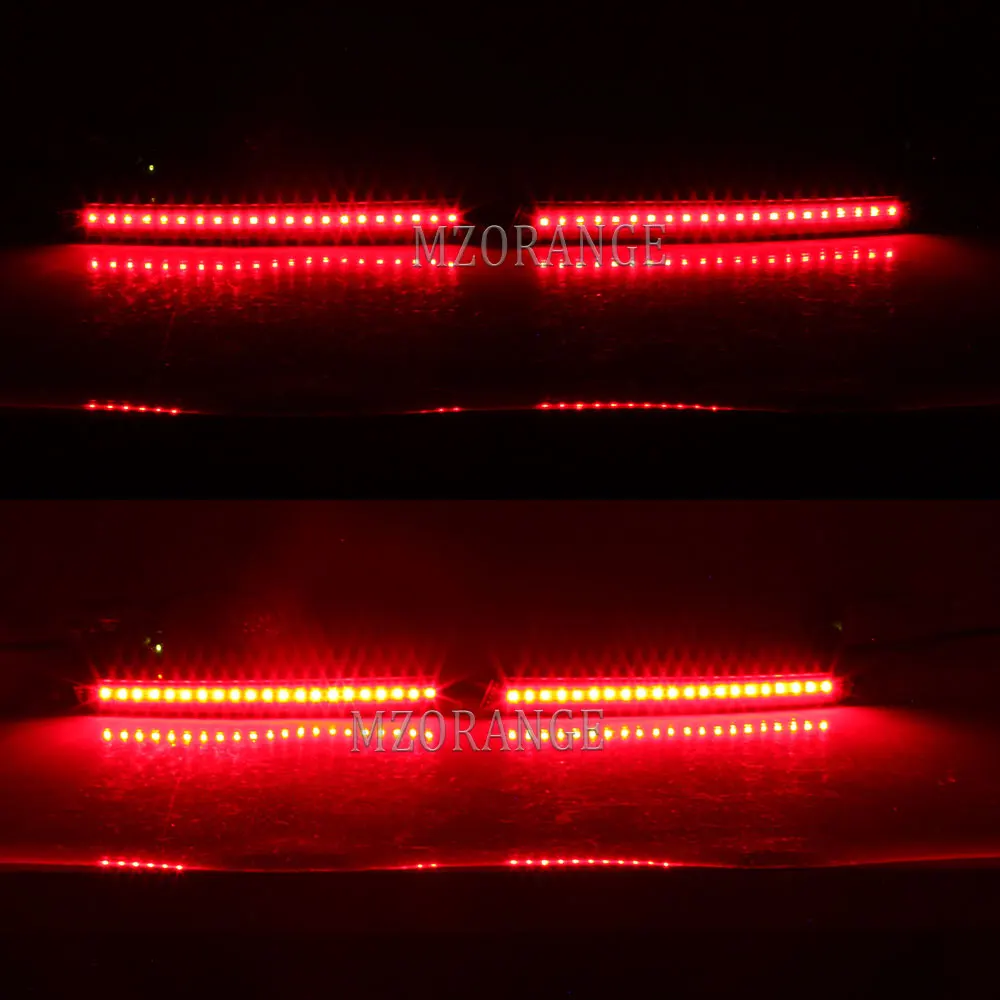 1 Pair Smoky Black  LED Rear Bumper Reflector Light For Ford Explorer 2011-2015 Fog Lamp Tail Brake Light Car Accessories