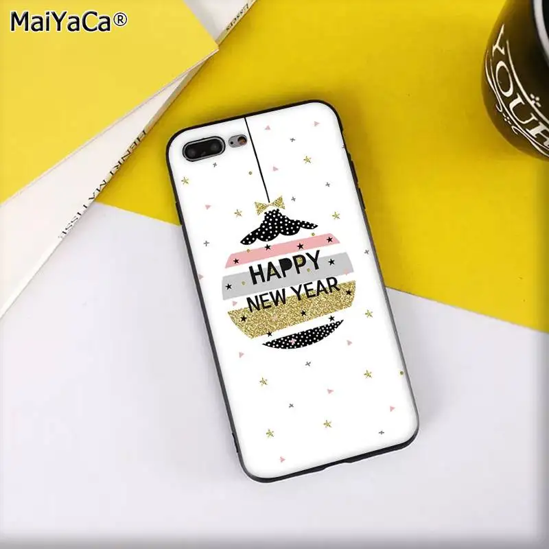 A6 Чехол для телефона MaiYaCa Cheers, золотой, розовый, год, черный, мягкий чехол для iPhone 11 pro XS MAX 8 7 6 6S Plus X 5 5S SE XR - Цвет: A6