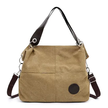 

2019 New Vintage Canvas Women Bag Patchwork Shoulder Messenger Bags High Capacity Ladies Handbags Casual Lady Big Tote Bag