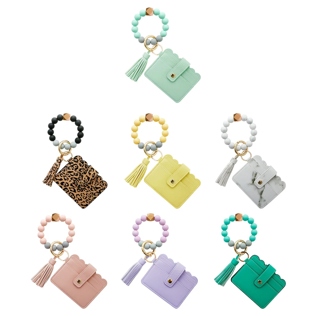 Keychain Bracelet Wristlet Bangle Key Card Holder Wristlet Keyring
