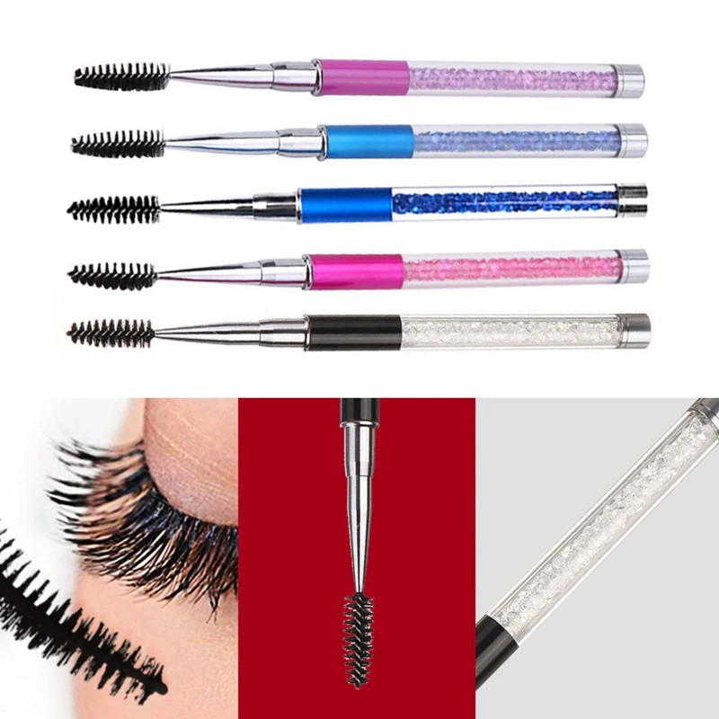Кисти для макияжа, для наращивания ресниц, для бровей, тушь для ресниц, палочки, спиральные стразы, аппликатор для глаз, косметический гребень, инструменты, 5 цветов