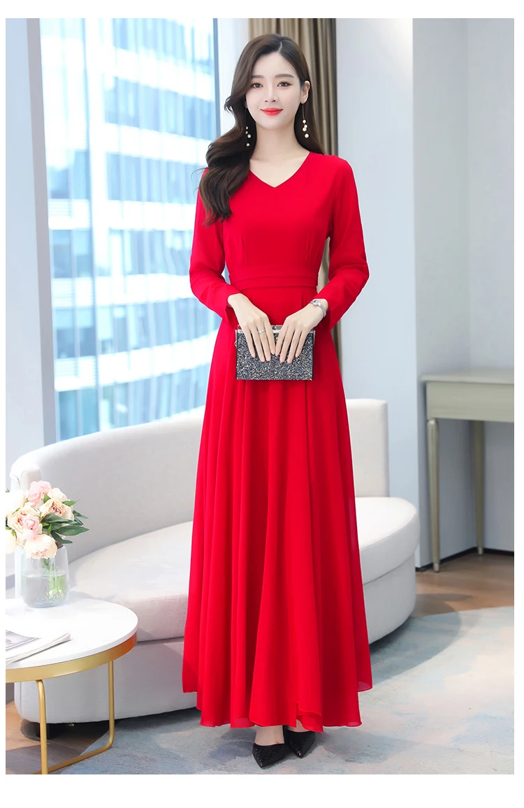Autumn Winter Vintage Chiffon Boho Midi Dress 2020 4XL Plus Size Sexy Casual Maxi Dresses Women Party Long Sleeve Black Vestidos