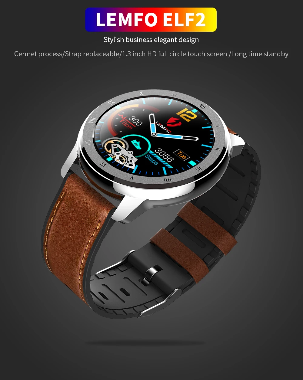 LEMDIOE professional sporty smart watch men blood pressure monitor waterproof ecg ppg smartwatch for android huawei replaceabl