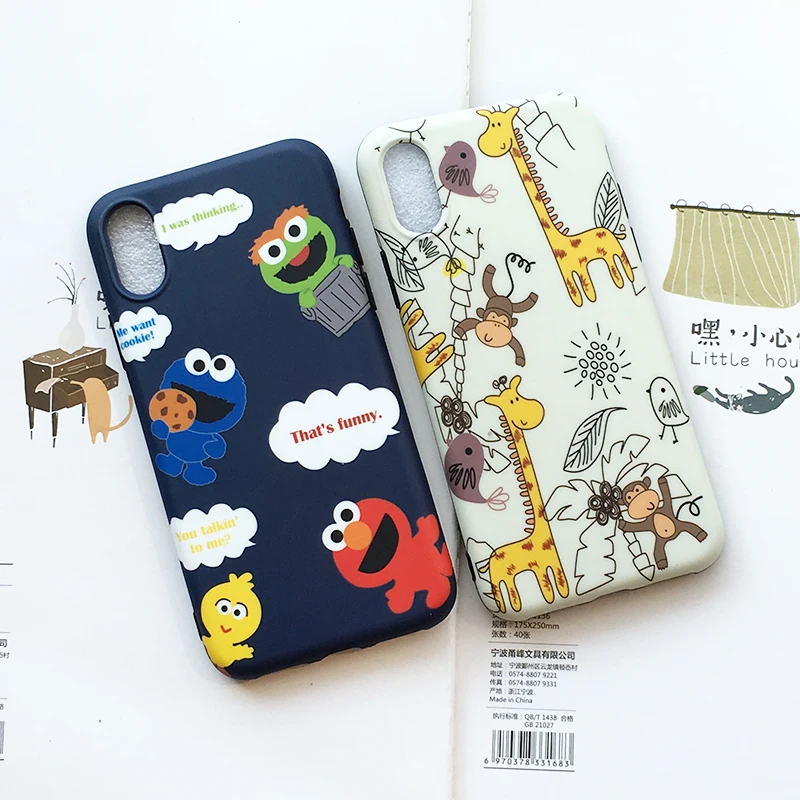Cute Case For iPhone X XS Case New Fashion IMD Craft Phone Cover For Iphone X XS Half Surround Printed Lovely Picture