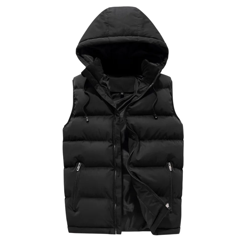

Autumn & Winter Men's Korean-style Trend Detachable Hooded Waistcoat Vest Handsome down Cotton Slim Fit Large Size Coat
