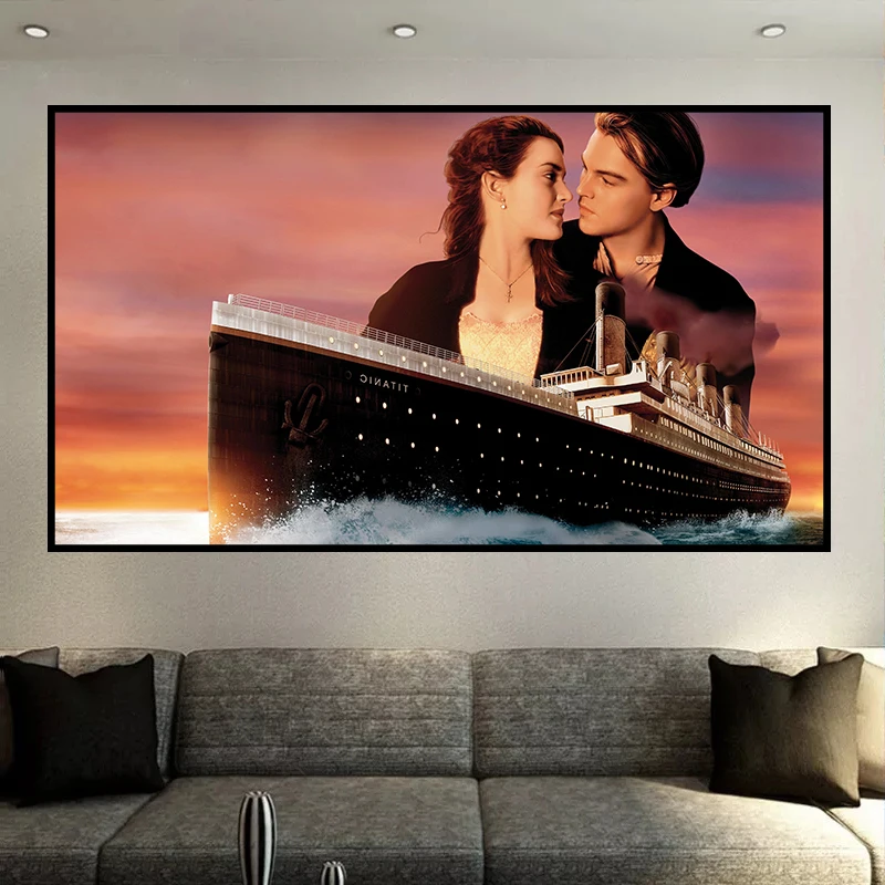Titanic Romantic Movie Picture Print On Framed Canvas Wall Art Home Decoration 