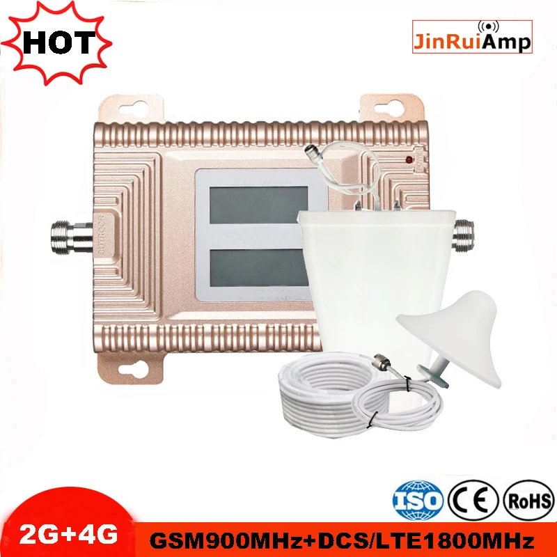 GSM DCS 900 1800 МГц повторитель двухдиапазонный 2g 4g lte мобильный сотовый усилитель сигнала Мобильный повторитель сигнала
