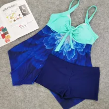 TYAKKVE размера плюс купальная одежда женские шорты Танкини купальный костюм юбки купальный костюм бикини большой размер пляжный купальный костюм женский L-4XL