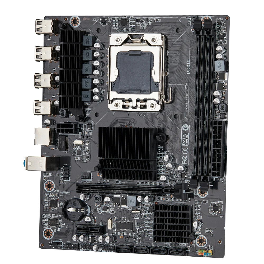 Комплект материнской платы X58 setLGA1366 с процессором Intel xeon X5650 и памятью 16 Гб (2 шт. * 8