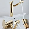 BAKALA Black Single Handle Brass Bathroom Faucet 360 Degree Rotation Hot and cold Bathroom Mixer Tap ► Photo 2/6