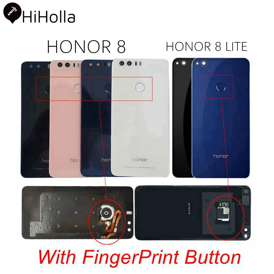 Задняя стеклянная крышка аккумулятора для Huawei Honor 8 Корпус задней двери чехол