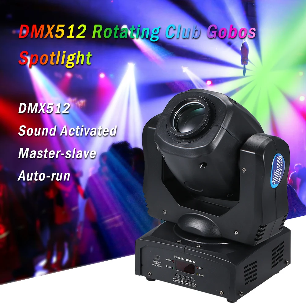 

120W LEDs Moving heads Stage Light 9/15CH Rotating Spotlight 16 Colors DMX512 sound party lights Auto-run for DJ Disco Party