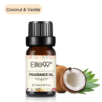 

Elite99 10ml Coconut & Vanilla 100% Pure Fragrance Oil For Aromatherapy Diffuser Air freshening Flower Fruit Essential Oil