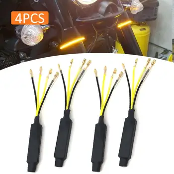 

4PCS 12V Motorcycle Turn Signal Light Decoder Flashing Adapter Fixing Error Indicator LED Decoder LED Lamp Canceller Resistor