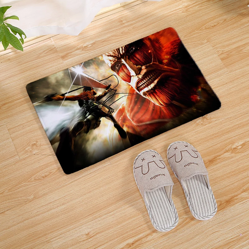 Attack on Titan печать современный домашний коврик стелька кухонный ковер крытый Открытый Добро пожаловать ванная комната Противоскользящие коврики 80 см - Цвет: 16