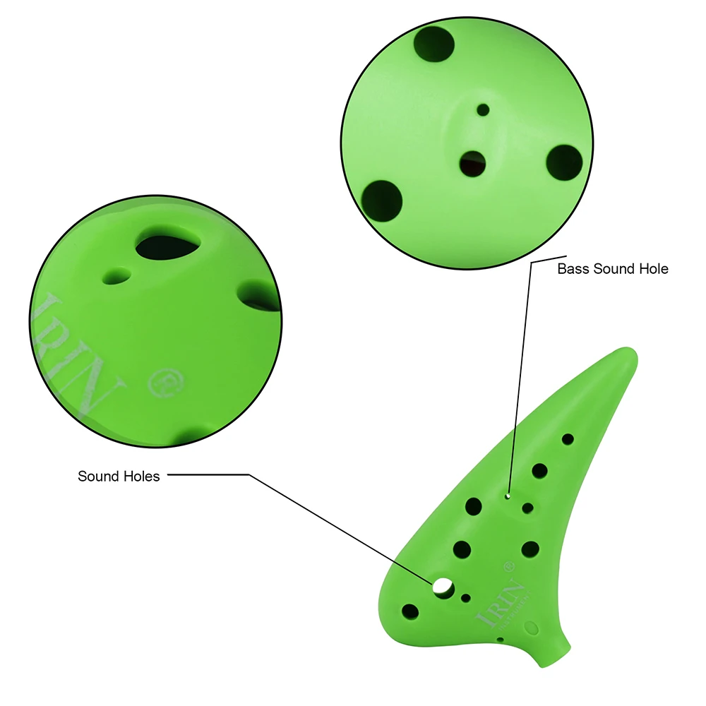12 Hole Alto C Ocarina Vessel Flute ABS Material Sweet Potato Shape with 2 Protective Bags Musical Gift for Beginners