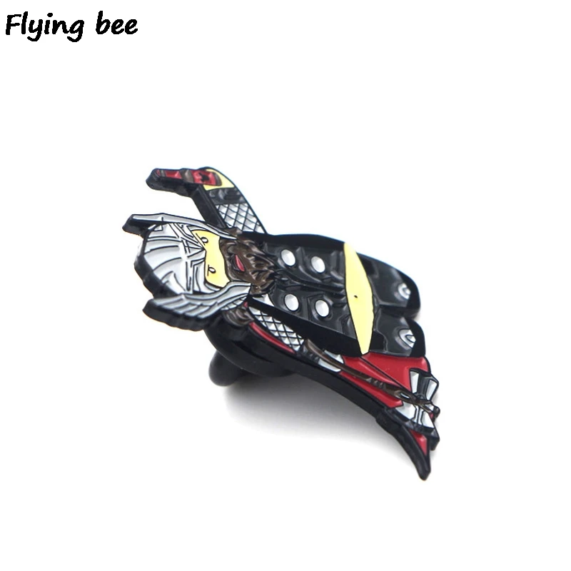 Flyingbee Мультфильм Тор булавки смешная брошь и прищепки эмалированные значки значок на лацкан значок для рюкзака шляпные булавки для друзей X0451