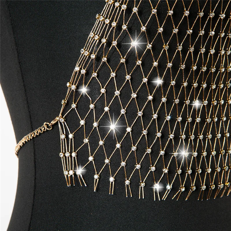 Холтер повязки выдалбливают топики Bling бриллианты спинки ажурные Короткие топы Летняя мода Клубная одежда прозрачные топики для леди