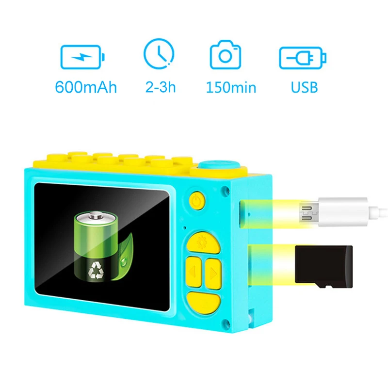 8.0MP мини цифровая камера 2 дюйма мультяшная Милая игрушки Детский подарок на день