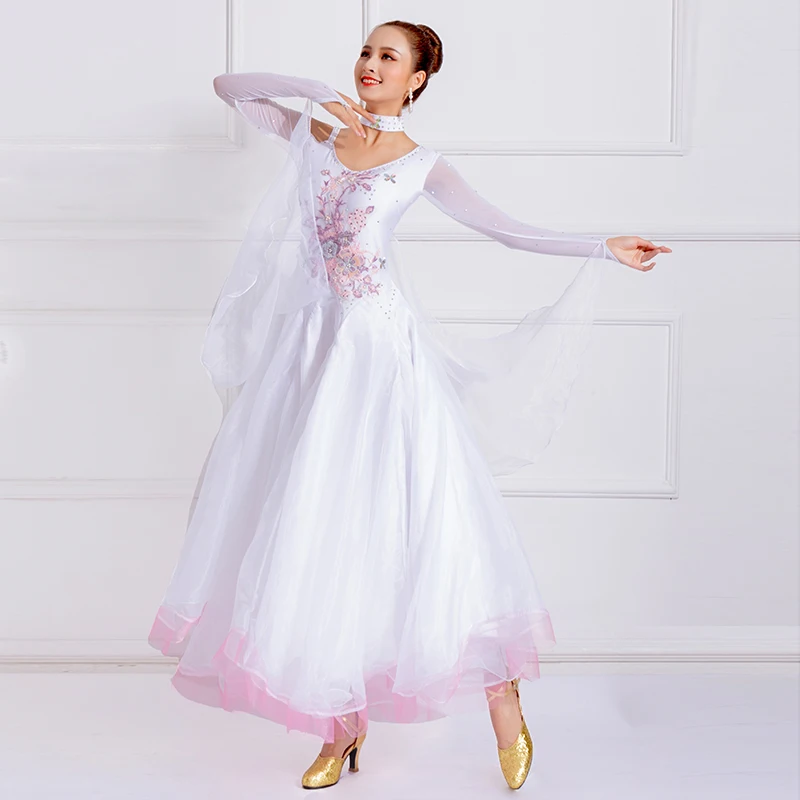 

New Ballroom dance dress big swing new Waltz Tango national standard dance competition performance Clothes