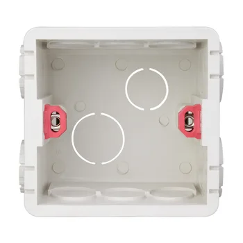 

86mm*85mm*50mm Wall Mounting Box Internal Cassette White Red For 86 Type Dark Outfit Switch Wall Box Wiring Back Box