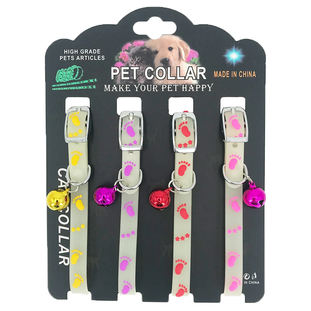 50set Luminous Cat Collar with Belll Night Glow Reflective Cats Collar Kitty Necklace Safety Kitten Neck Ring Breakaway Rubber 50set Luminous Cat Collar with Belll Night Glow Reflective Cats Collar Kitty Necklace Safety Kitten Neck Ring Breakaway Rubber