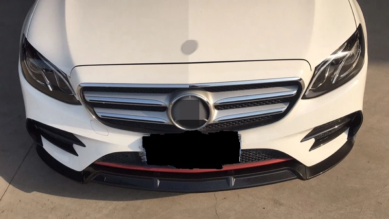 Автомобильный ABS передний бампер спойлер авто диффузор Бампер протектор украшение для Mercedes-Benz W213 E200 E260 E300