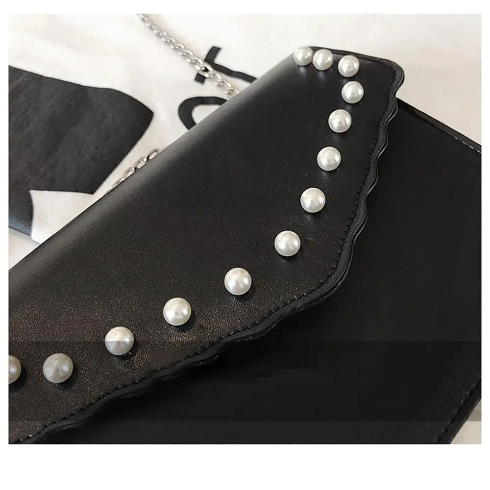 Shoulder Bag Messenger pearl Fashion bags for women bag leather new Women Joker bags Chain Simple Square Bag bolsos mujer