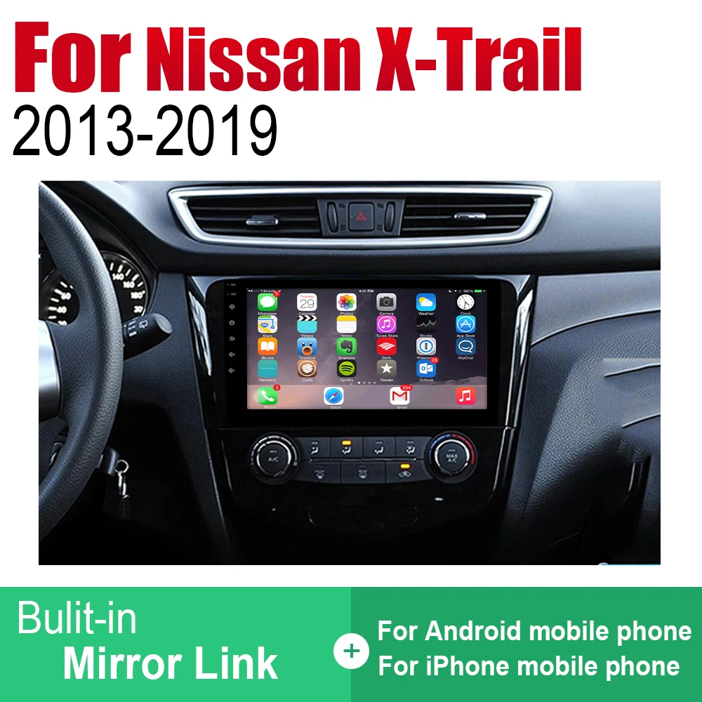 ZaiXi Android 2 Din Авто радио для Nissan X-Trail Qashqai Dualis Rouge 2013~ автомобильный мультимедийный плеер gps навигационная система