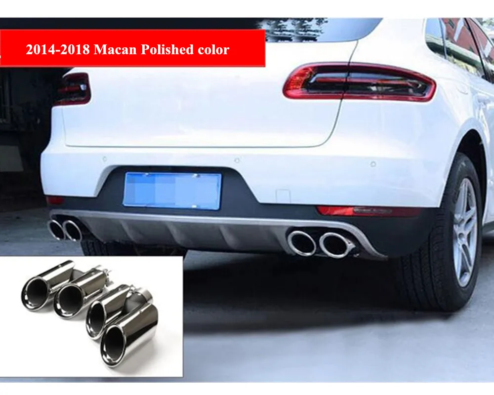 Пара наконечников глушителя наконечник выхлопной трубы для 14-18 Porsche Macan Porsche Macan выхлопные наконечники