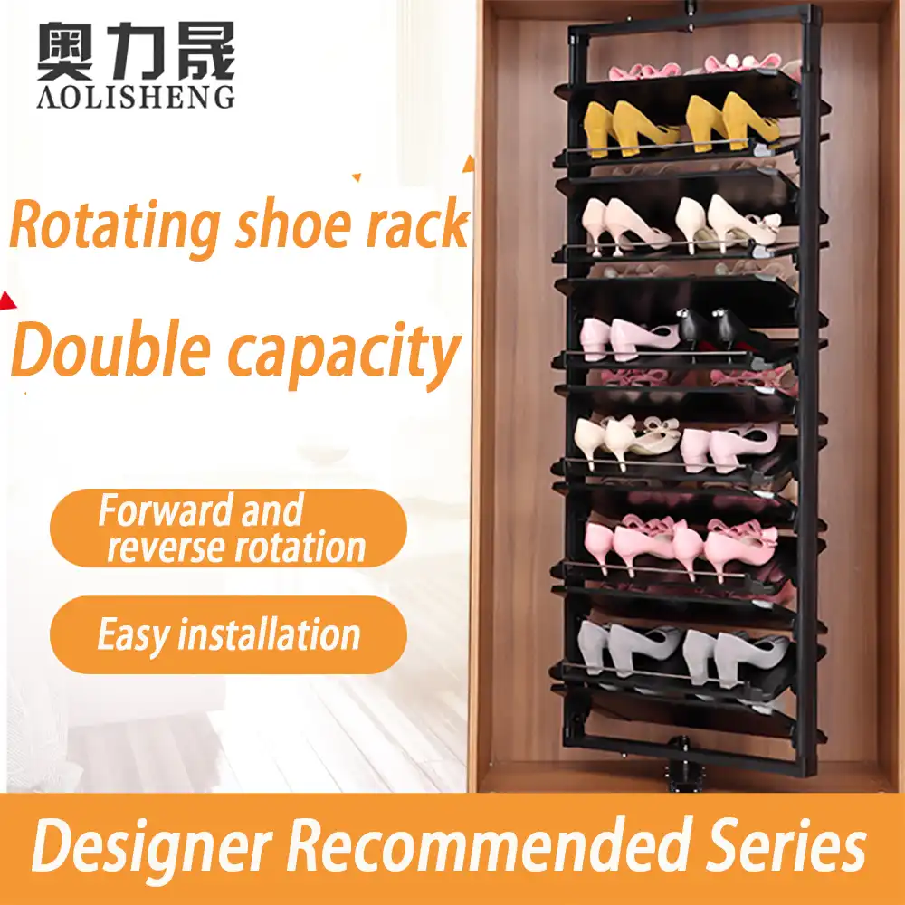360 Degree Rotating Shoe Rack Household Multi Layer Adjustable