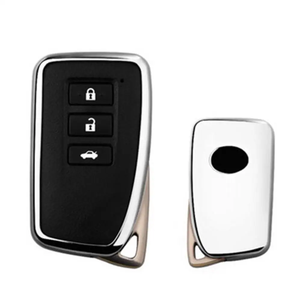 6 цветов, чехол для ключей из ТПУ для Lexus IS250 RX330 GX470 CT200H LX NX RX GS300 GS350 ES CT RC LC LX570, Чехол для автомобильного брелка - Название цвета: Silver