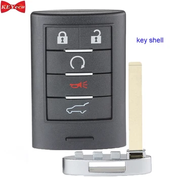 

KEYECU 2pcs for Cadillac SRX 2007 2008 2009 2010 2011 2012 2013 2014 2015 Remote Car Key Shell Case Fob for NBG009768T