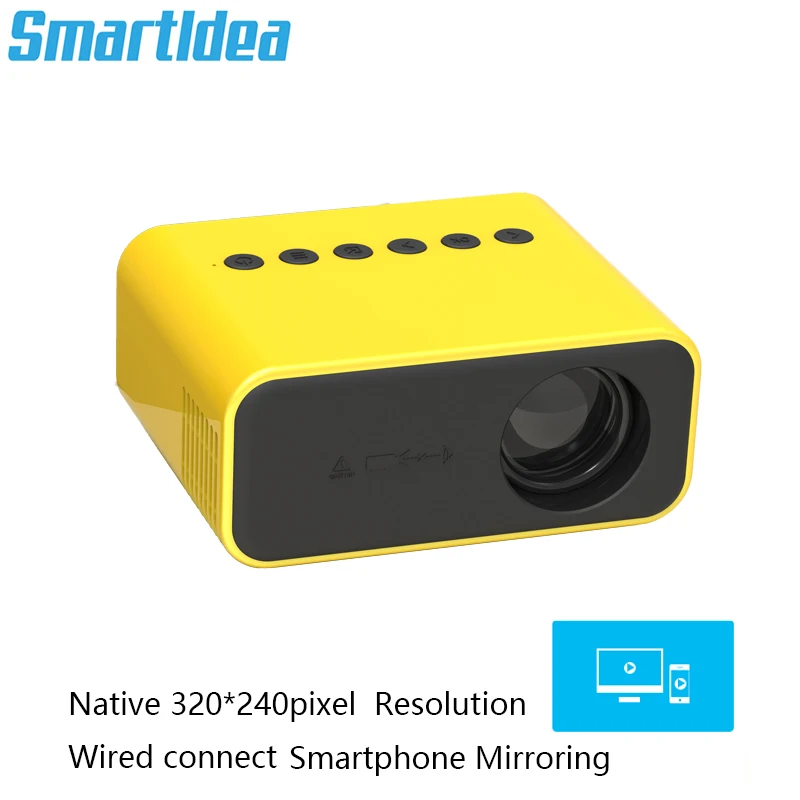 gaming projector Smartldea Mini LCD LED Proyector Native 320x240Pixel Best Video Beamer for kids Unique function wired connect with smartphone best 4k projector Projectors