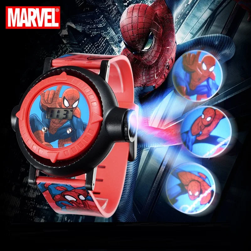 

Disney Genuine MARVEL Spider Man Projection LED Digital Watches Children Cool Cartoon Watch Kid Birthday Gift Boy Girl Clock Toy