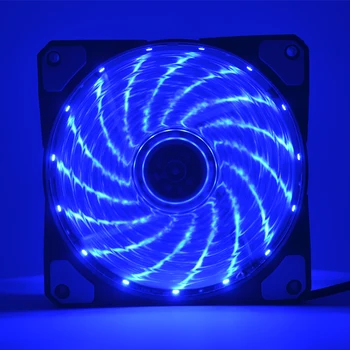 

100pcs 120mm computer led pc cooling fan 12cm 120mm 12025 computer Silent LED light emitting mute cooling Blue color fan +Screw