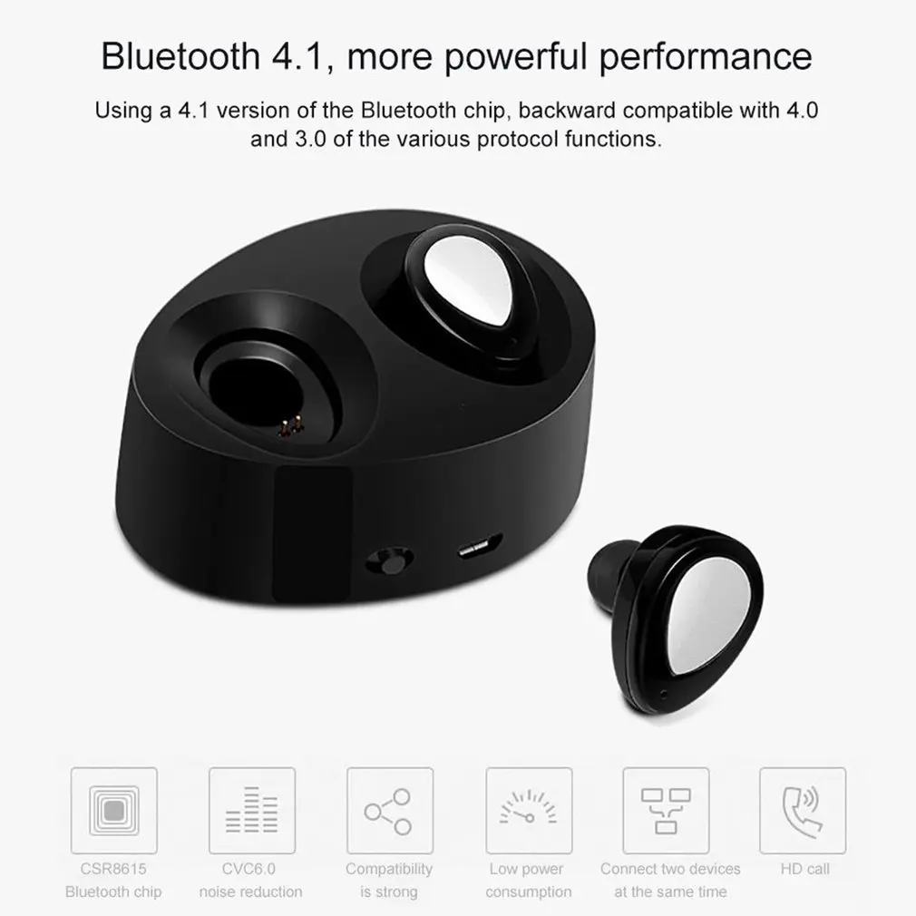 Мини TWS Bluetooth наушники с перезаряжаемым сиденьем Беспроводная Bluetooth гарнитура поддержка для IPhone7