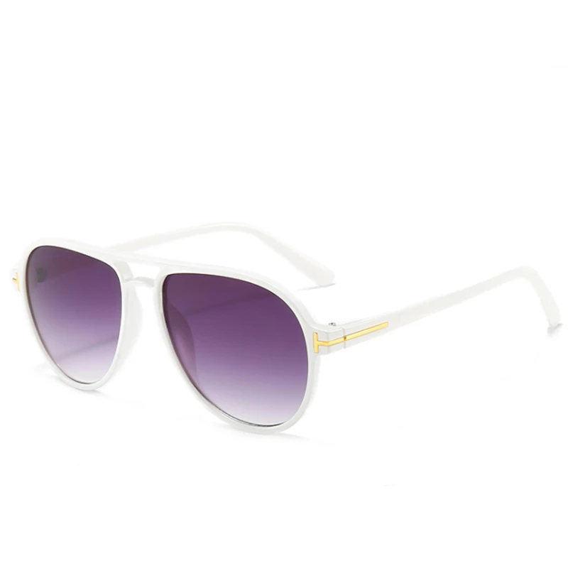 3 classic fashion sunglasses retro Europe T word decoration big box men and women personality street shooting wild sunglasses - Цвет линз: 3