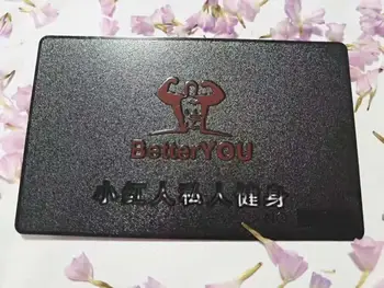 

free design custom laser cut China black backgound stainless steel metal card printing