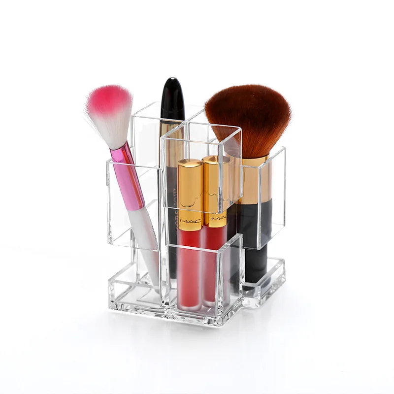 

Manufacturers Direct Selling Plastic Transparent Eyebrow Pencil Eyebrow Brush Cosmetics Storage Rack Desktop Beauty Storage Box