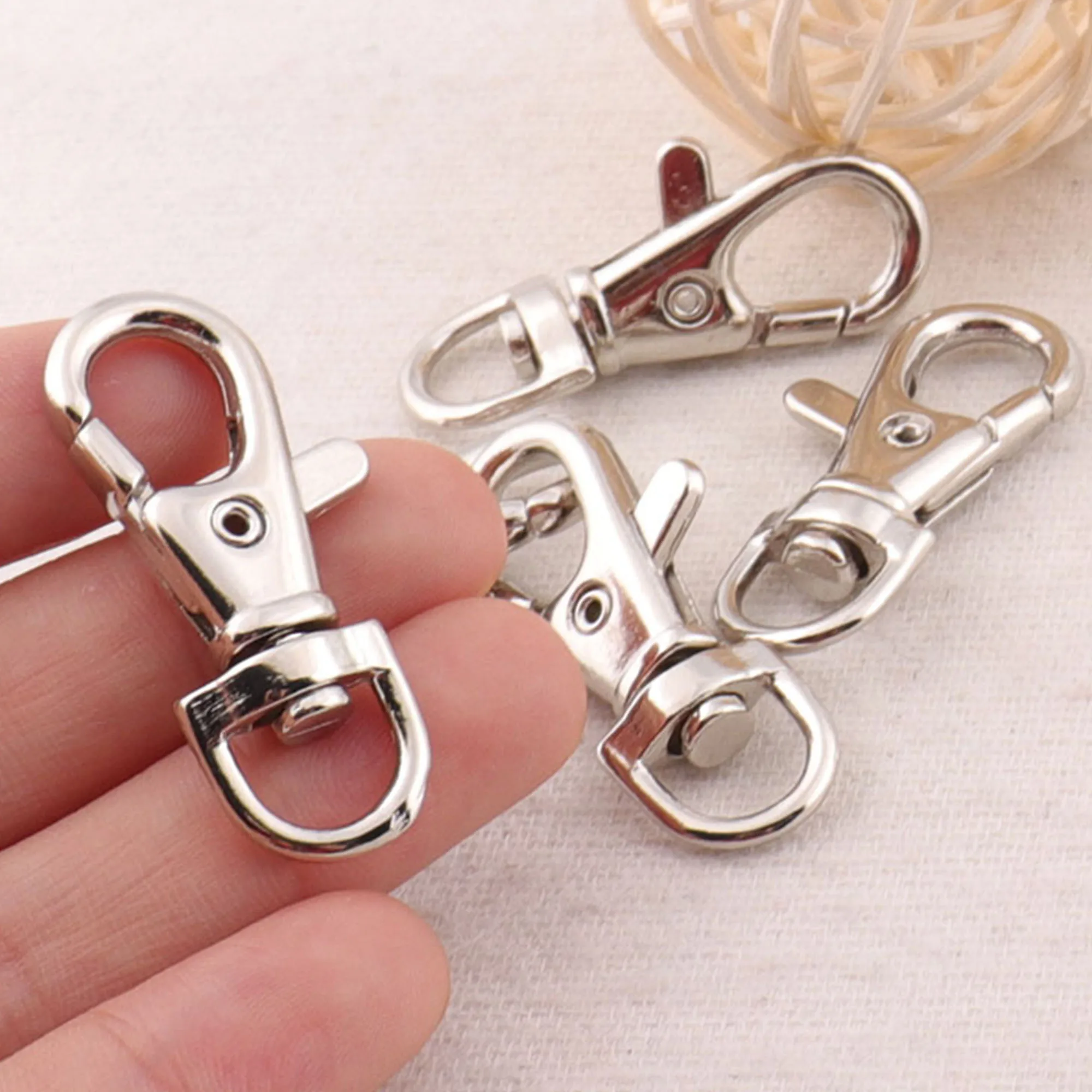 10pcs Silver Lobster Swivel Clasps,Bag Purse Strap Handbag Hook Swivel